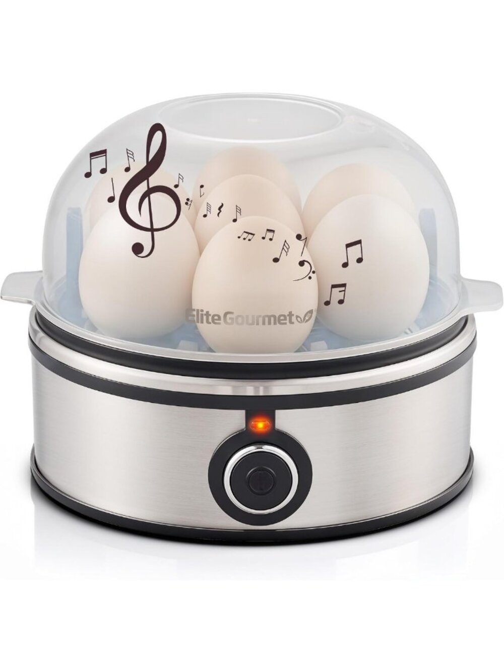 Easy Egg Cooker for 7 Eggs, Stainless Steel, Perfect for Quick Breakfasts